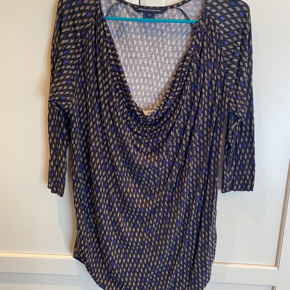 Black multicolored blouse